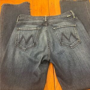 MOTHER The Kick it Dark Blue Boot Cut Jeans